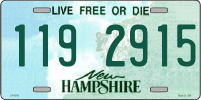 NH license plate 1192915
