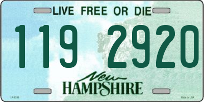 NH license plate 1192920