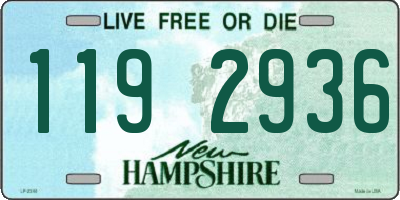 NH license plate 1192936