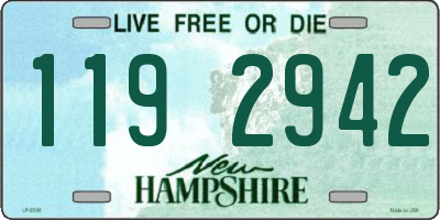 NH license plate 1192942