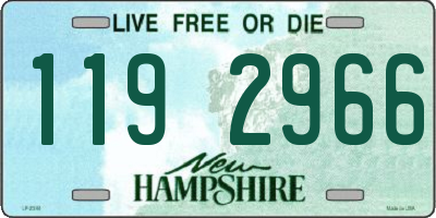 NH license plate 1192966