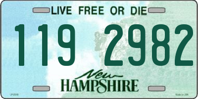 NH license plate 1192982