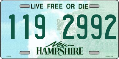 NH license plate 1192992