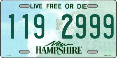 NH license plate 1192999