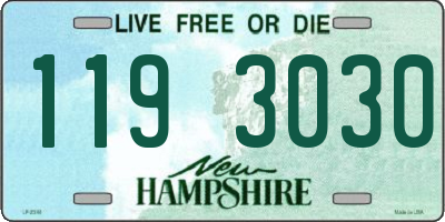 NH license plate 1193030