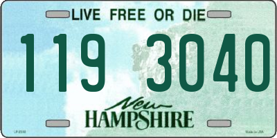 NH license plate 1193040