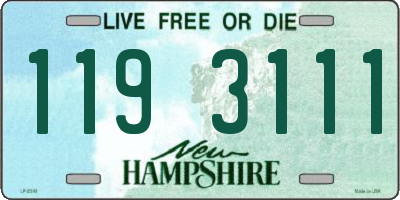 NH license plate 1193111