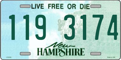 NH license plate 1193174