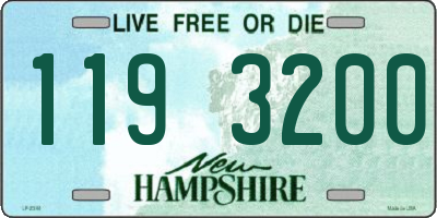 NH license plate 1193200