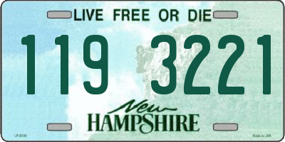 NH license plate 1193221