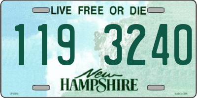 NH license plate 1193240
