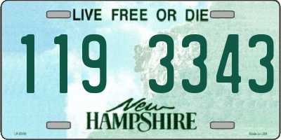 NH license plate 1193343