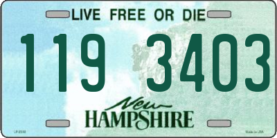 NH license plate 1193403