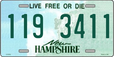 NH license plate 1193411