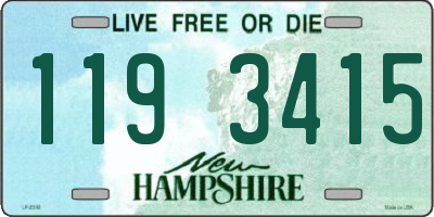 NH license plate 1193415