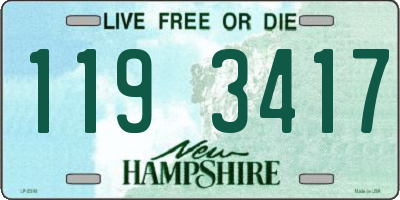 NH license plate 1193417