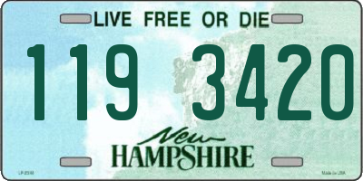 NH license plate 1193420