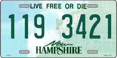 NH license plate 1193421