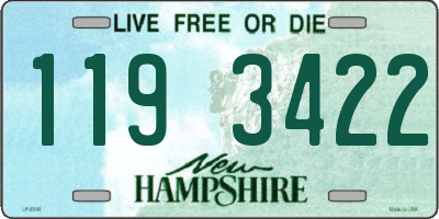 NH license plate 1193422