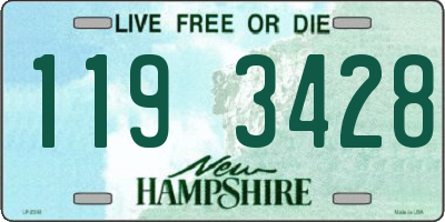 NH license plate 1193428