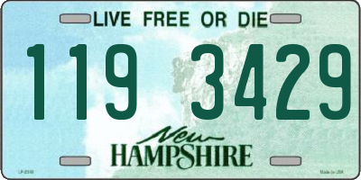 NH license plate 1193429