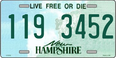 NH license plate 1193452