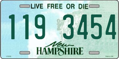 NH license plate 1193454