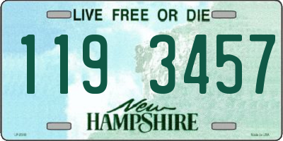 NH license plate 1193457