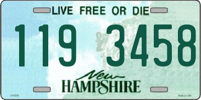 NH license plate 1193458