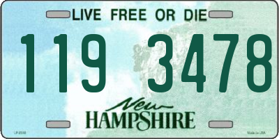 NH license plate 1193478