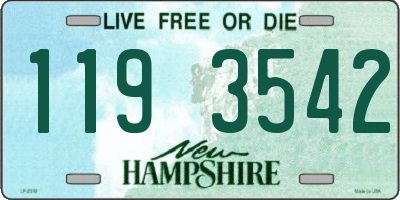 NH license plate 1193542