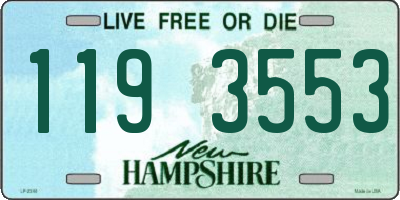 NH license plate 1193553