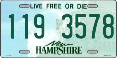 NH license plate 1193578