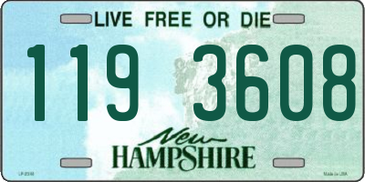 NH license plate 1193608
