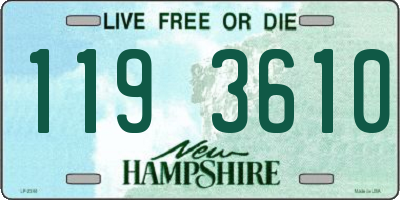NH license plate 1193610