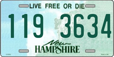 NH license plate 1193634