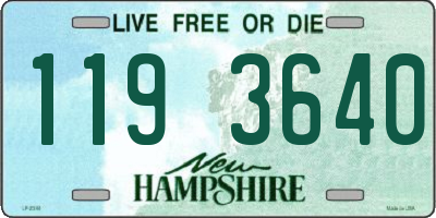 NH license plate 1193640