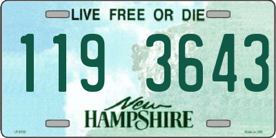 NH license plate 1193643