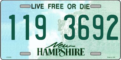 NH license plate 1193692