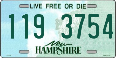 NH license plate 1193754