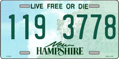 NH license plate 1193778