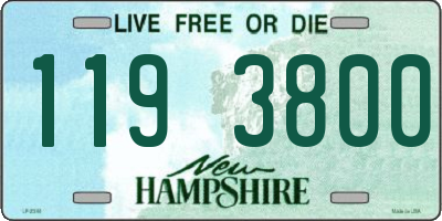 NH license plate 1193800
