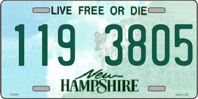 NH license plate 1193805