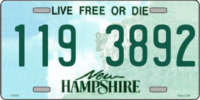 NH license plate 1193892