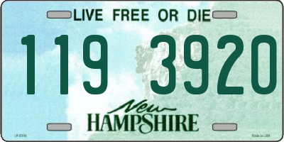 NH license plate 1193920