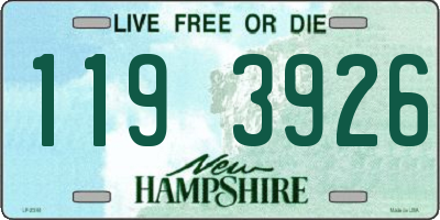 NH license plate 1193926