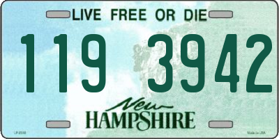 NH license plate 1193942