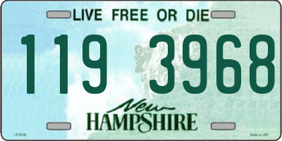NH license plate 1193968
