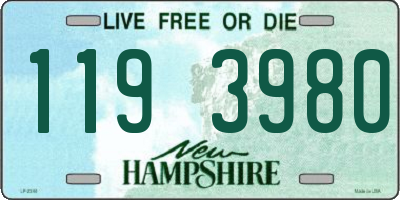 NH license plate 1193980