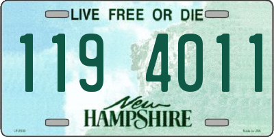 NH license plate 1194011